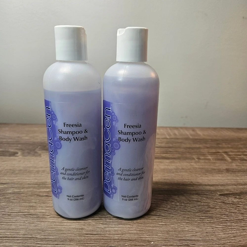 Dermacen Freesia Shampoo and Body Wash 9oz 2 Bottles Gentle 2-in-1 Cleanser USA